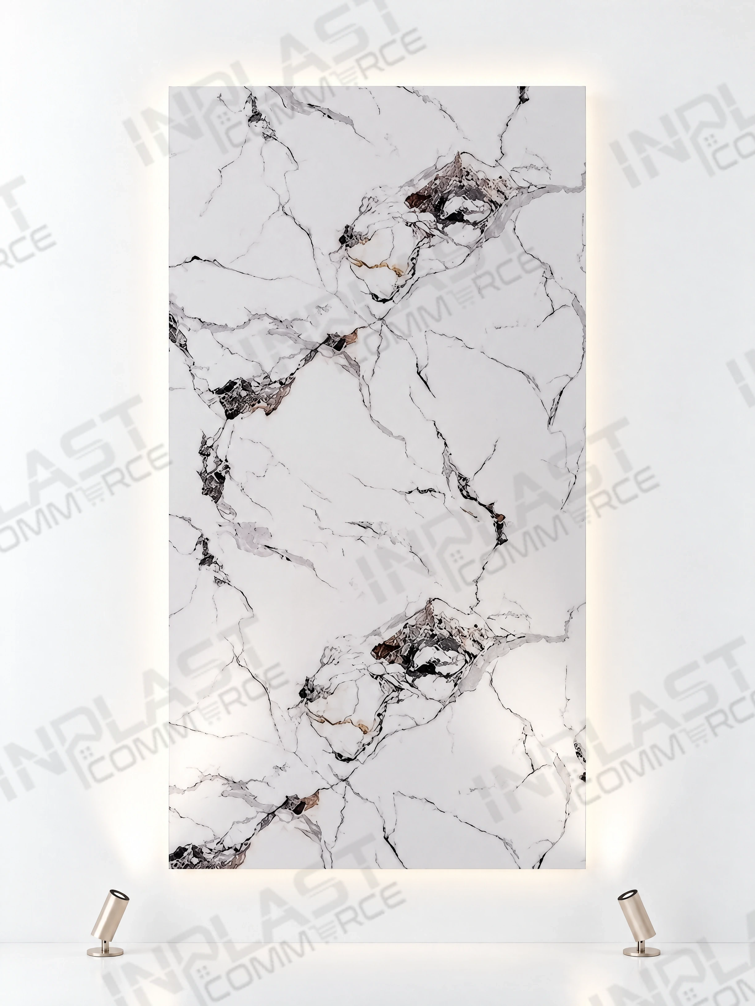 PVC Декоративен панел Starlight Gold Vein White